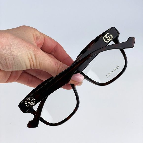 Gucci GG0958O 007âEyeglasses Havana Square Unisex - Picture 5 of 13